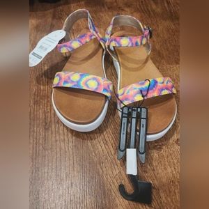 Little Girls Footbed Adjustable Sandals Size 4